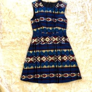J Crew Sleeveless Print Dress
